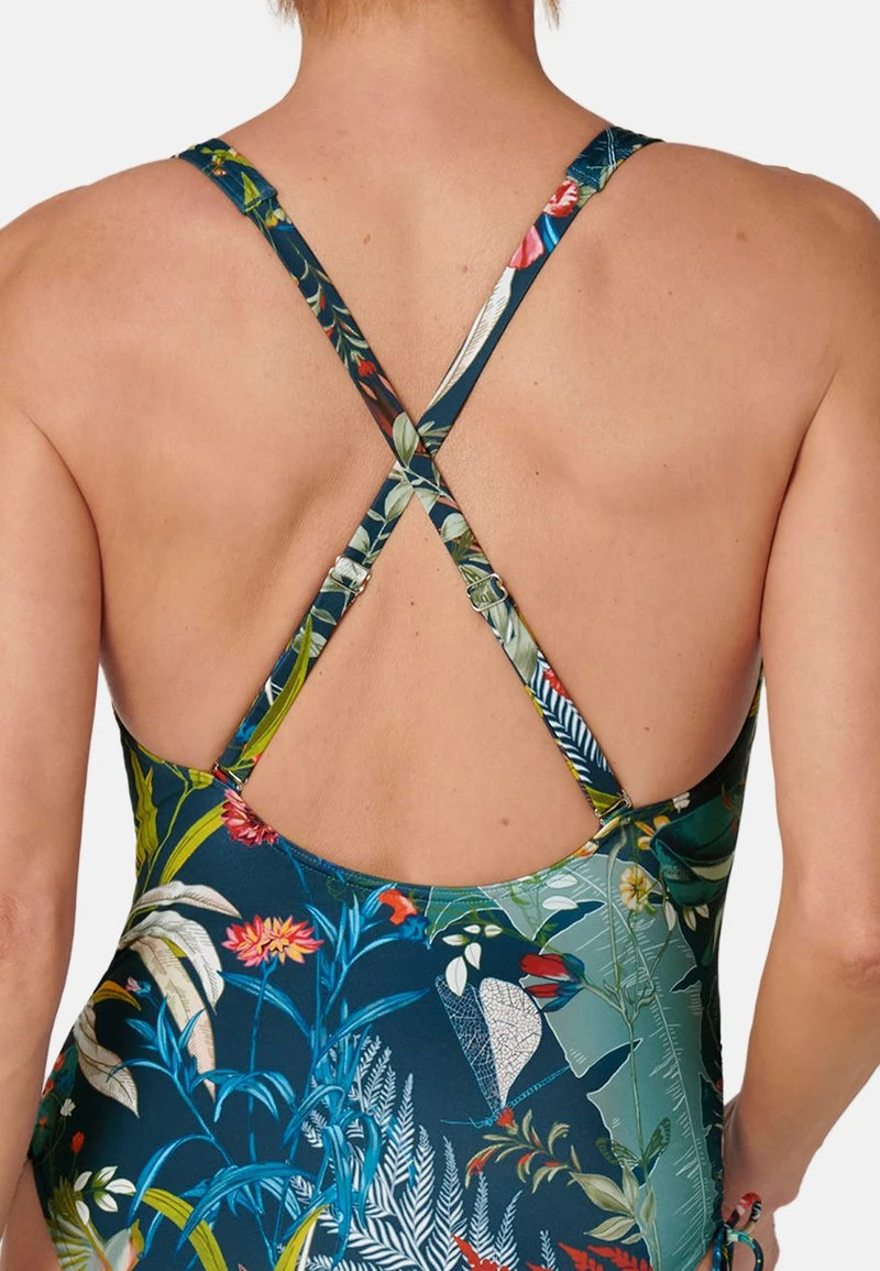 Triumph BOTANICAL LEAF Maillot De Bain Blue Dark Combination Femme – Image 3