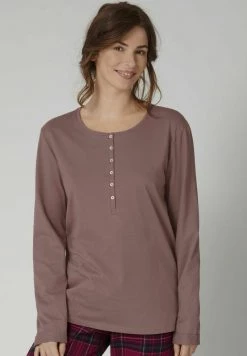 Triumph MATCH Haut De Pyjama Rose Brown Femme