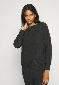 Triumph THERMAL SWEATER Haut De Pyjama Dark Grey Melange Femme