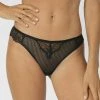 Triumph PEONY FLORALE BRAZILIAN Slip Black Femme