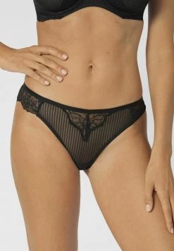 Triumph PEONY FLORALE BRAZILIAN Slip Black Femme